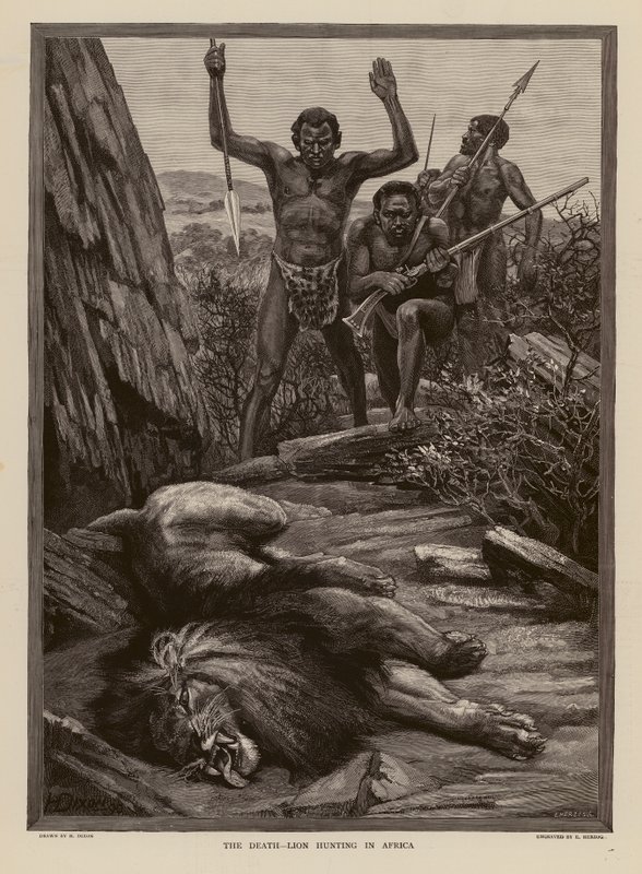 Leeuwenjacht in Afrika door H. Dixon