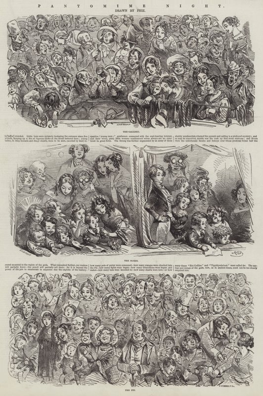 Pantomime Nacht door Hablot Knight Browne