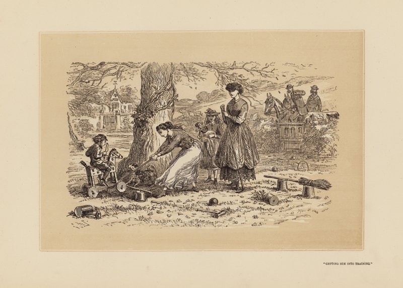 Hem in training krijgen door Hablot Knight (1815 92) Browne