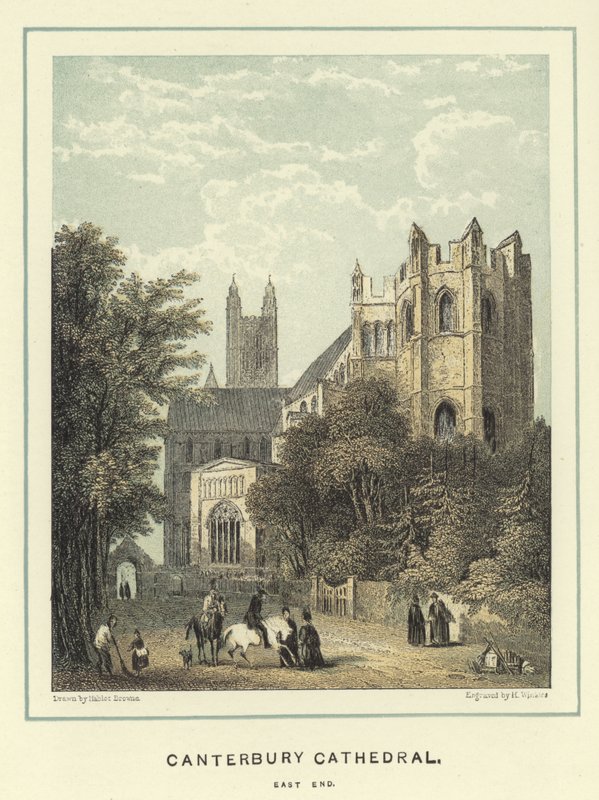 Canterbury Cathedral, oostkant door Hablot Knight Browne