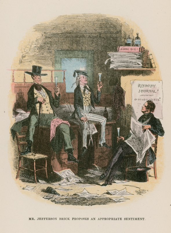 Illustratie voor Martin Chuzzlewit door Hablot Knight Browne