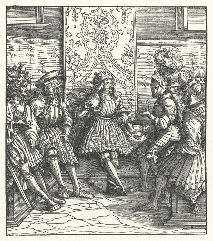 Franse oorlogsraad door Hans (after) Burgkmair