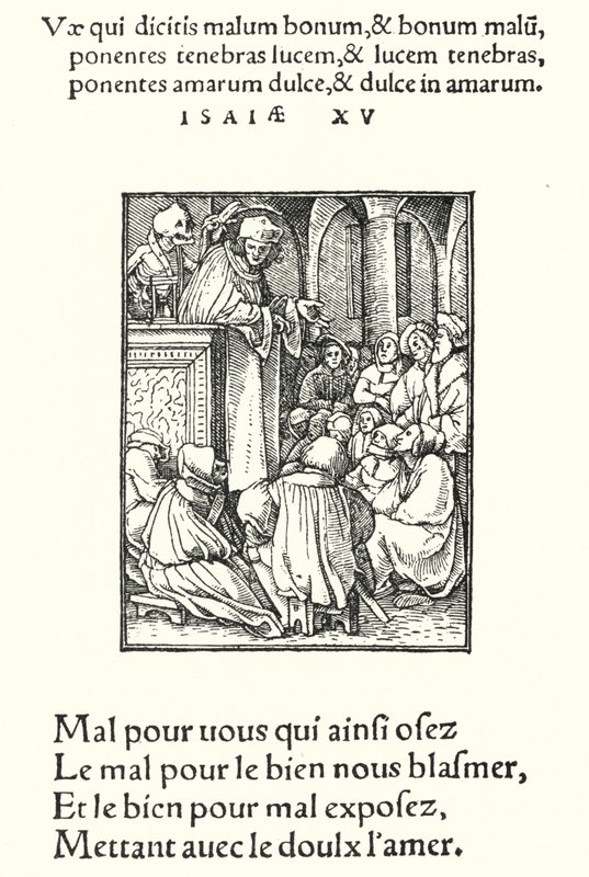De prediker door Hans (after) Holbein the Younger