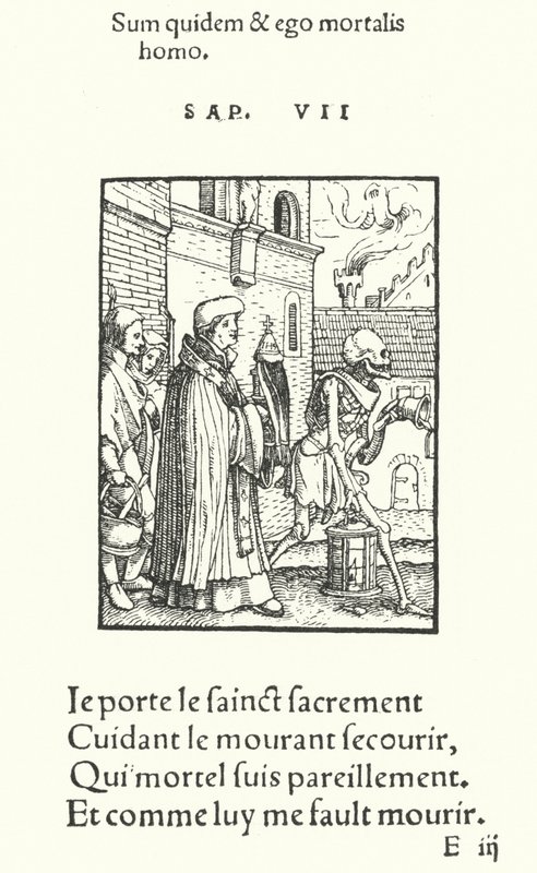 De Priester (gravure) door Hans (after) Holbein the Younger