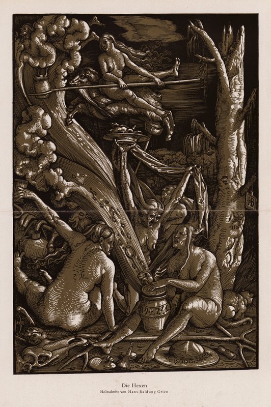 De Heksensabbat door Hans Baldung Grien