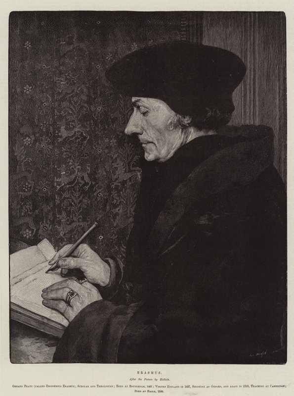 Erasmus door Hans Holbein der Jüngere