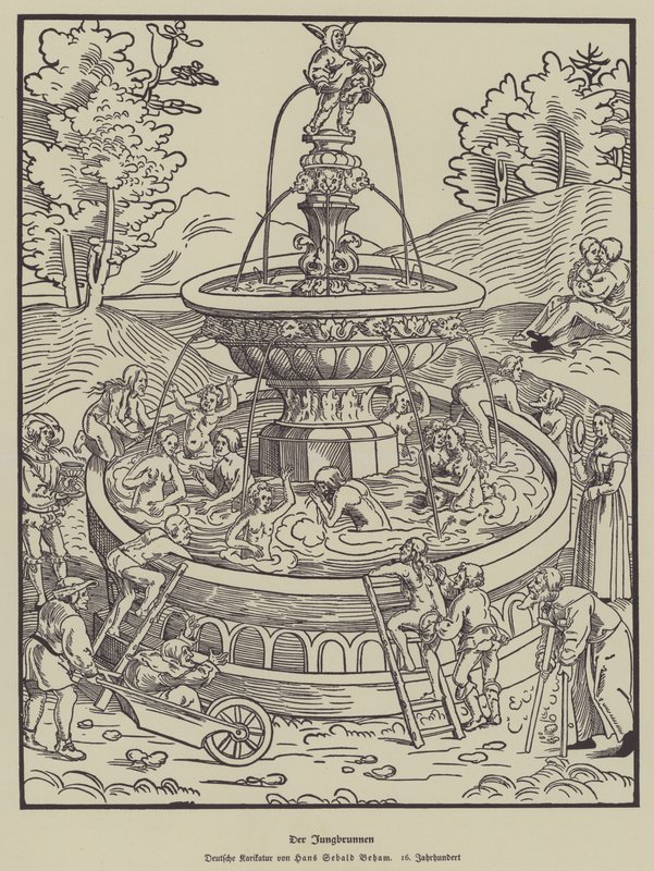 De fontein van de jeugd, 16e eeuw door Hans Sebald Beham