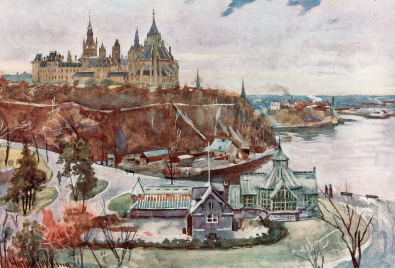 Parlementsgebouwen, Ottawa door Harold Copping