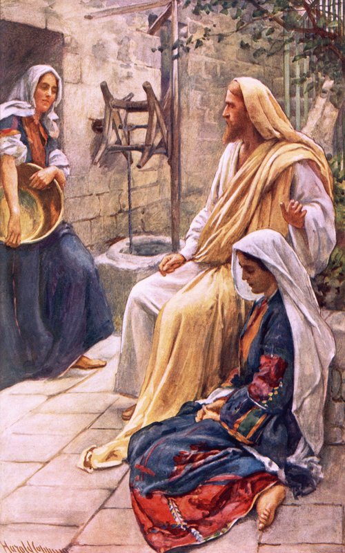Martha en Maria door Harold Copping