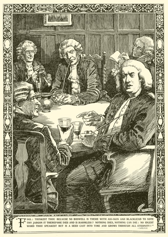 Dr. Johnson in gesprek door Harold Edward Hughes Nelson