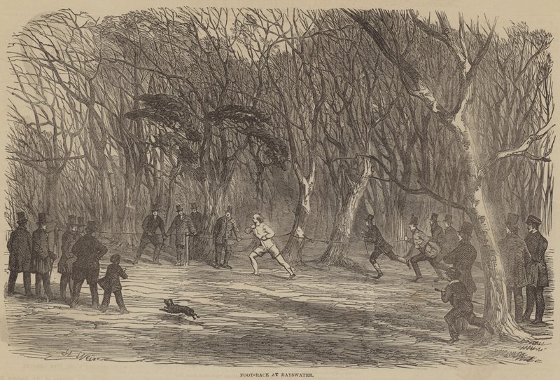 Voet-Race in Bayswater door Harrison William Weir