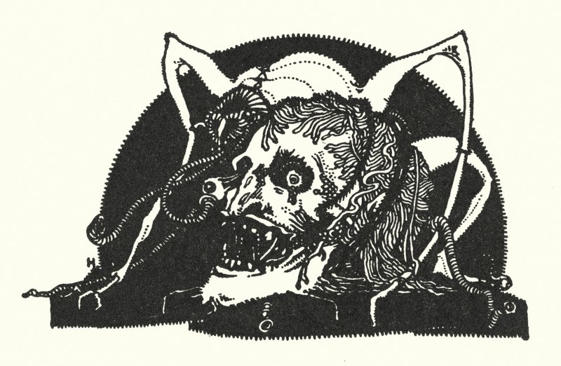 Edgar Allan Poe: Ontwerp motief door Harry Clarke