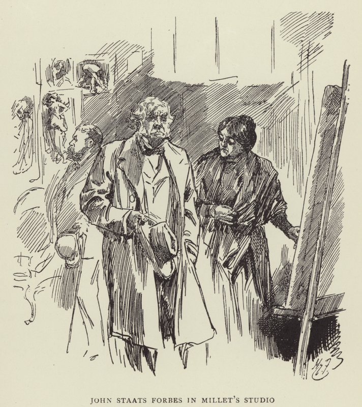 John Staats Forbes in Millets Studio door Harry Furniss
