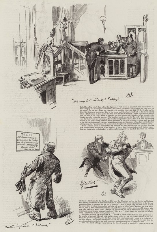 Leven in het Parlement, Bezoekers in het Huis door Harry Furniss