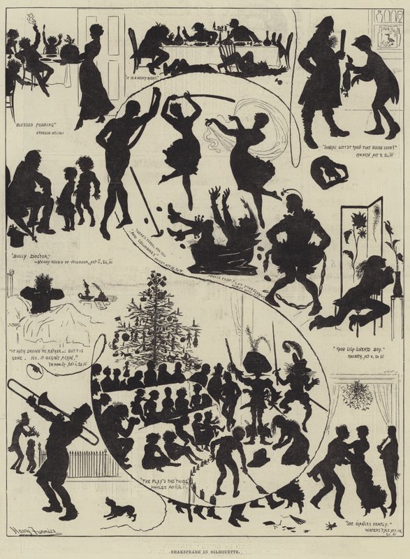 Shakespeare in Silhouet door Harry Furniss