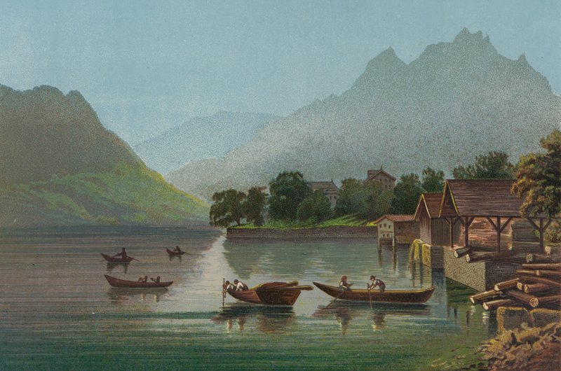 Meer van Luzern en de Pilatusberg door Helga von Cramm