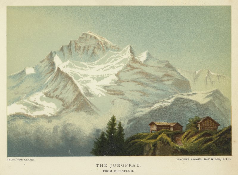 De Jungfrau, vanaf Eisenfluh door Helga von Cramm