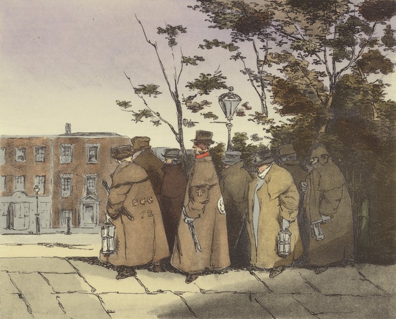 Rentree des Watchmen door Henri Bonaventure Monnier