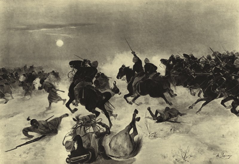 Slag bij Kassassin, 1882 door Henri Louis Dupray