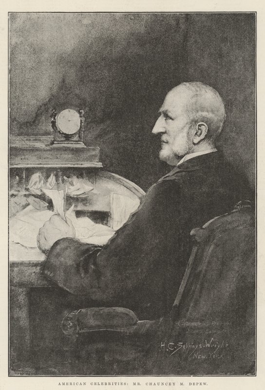 Amerikaanse beroemdheden, de heer Chauncey M Depew door Henry Charles Seppings Wright