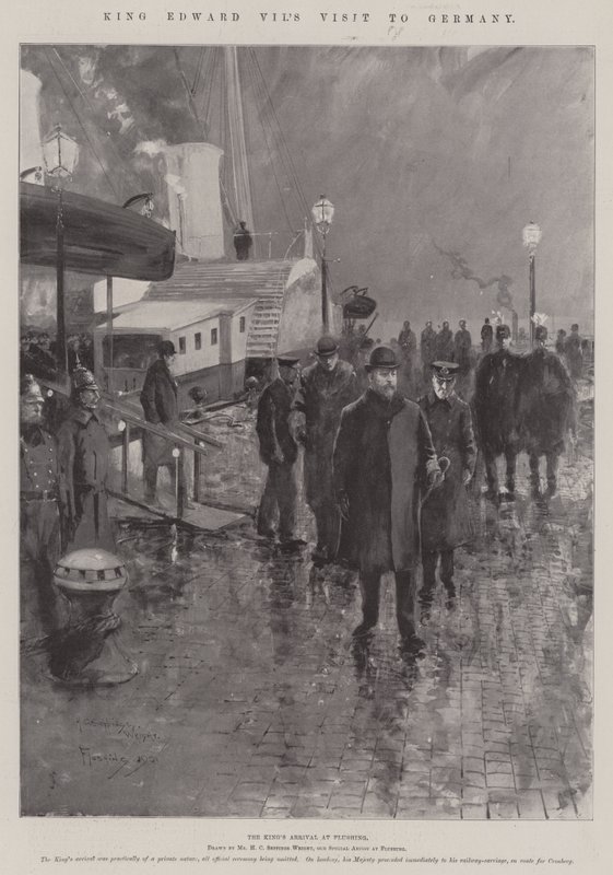 Bezoek van koning Edward VII aan Duitsland door Henry Charles Seppings Wright