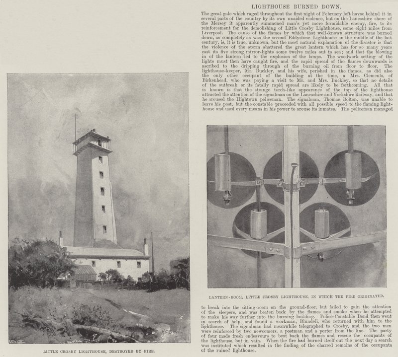 Vuurtoren afgebrand door Henry Charles Seppings Wright
