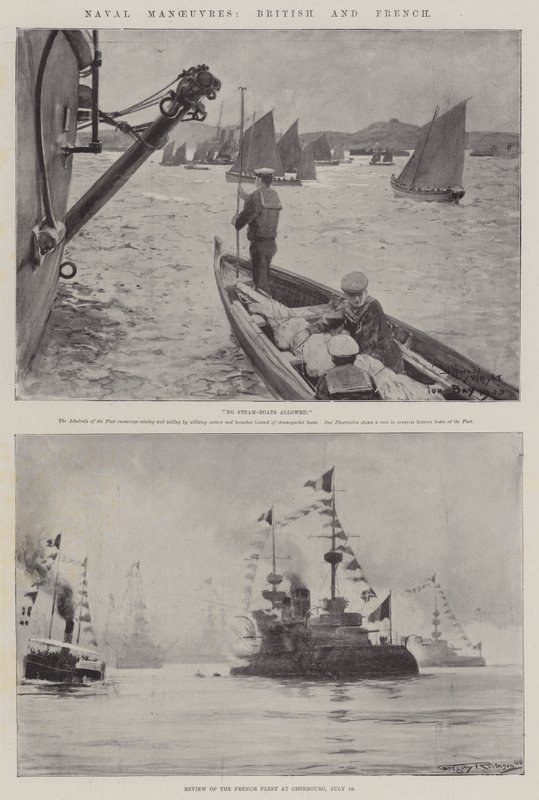 Marine-oefeningen, Brits en Frans door Henry Charles Seppings Wright