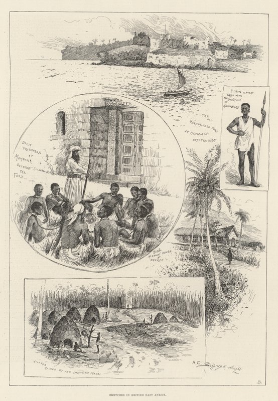 Schetsen in Brits Oost-Afrika door Henry Charles Seppings Wright