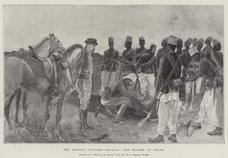 De opmars naar Dongola, de schaduw van de dood door Henry Charles Seppings Wright