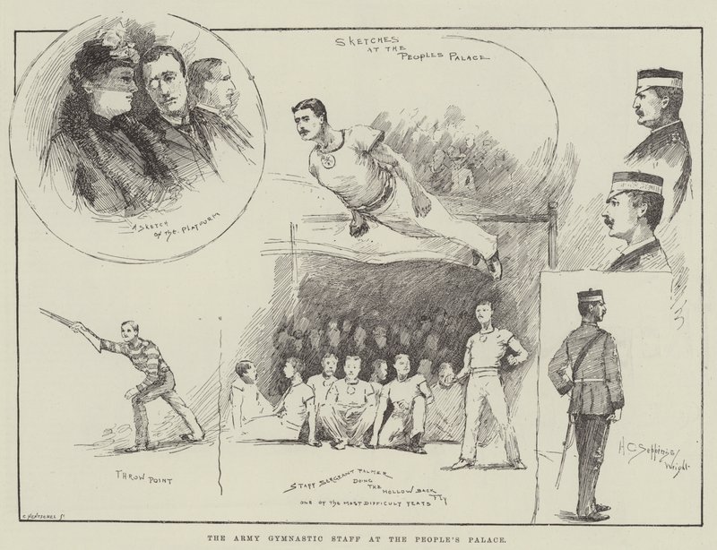 Het gymnastiekpersoneel van het leger in het People
