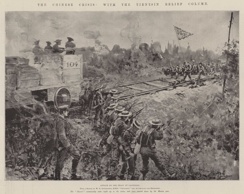 De Chinese crisis, met de Tientsin-hulpkolom door Henry Charles Seppings Wright