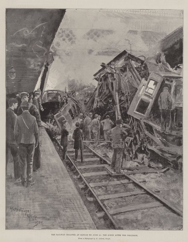De spoorwegramp bij Slough op 16 juni, de scène na de botsing door Henry Charles Seppings Wright