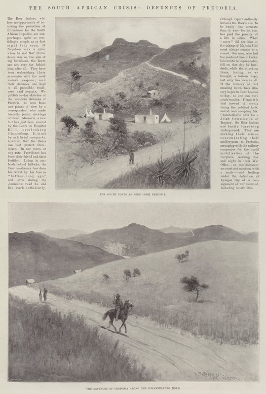 De Zuid-Afrikaanse crisis, verdedigingen van Pretoria door Henry Charles Seppings Wright