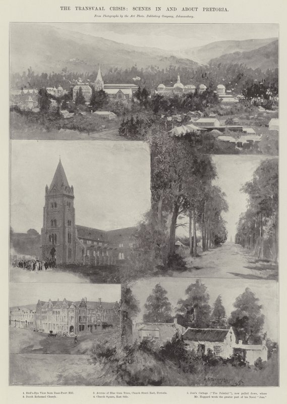 De Transvaal-crisis, scènes in en rond Pretoria door Henry Charles Seppings Wright