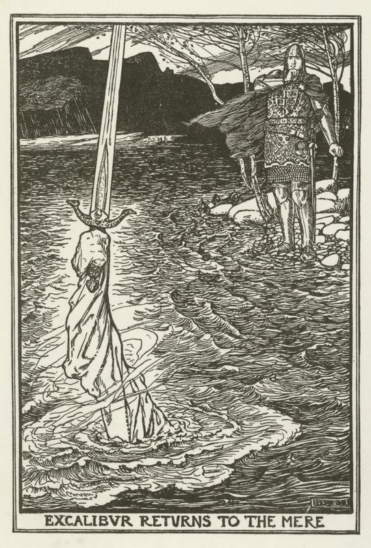 Excalibur keert terug naar het meer door Henry Justice Ford