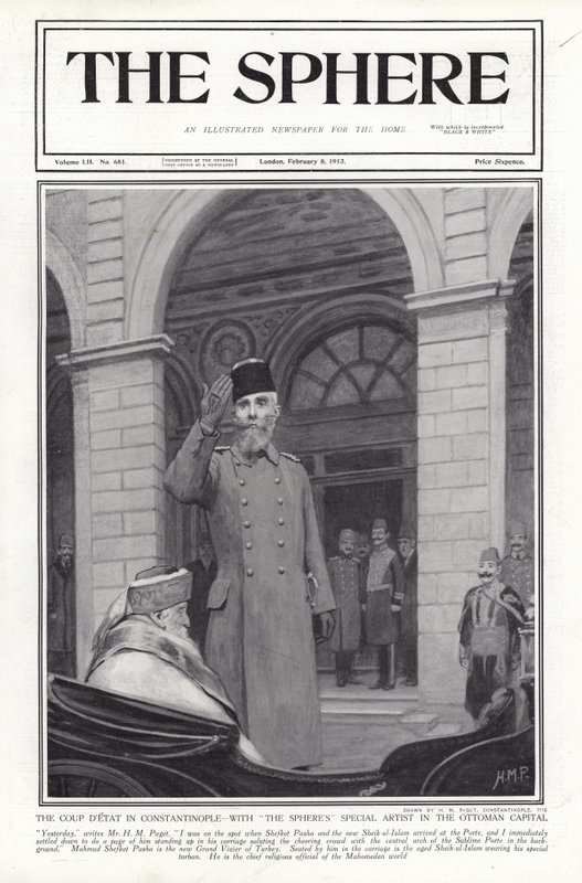 Staatsgreep in Constantinopel, Turkije, 1913 door Henry Marriott Paget