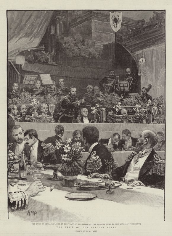 Het Bezoek van de Italiaanse Vloot door Henry Marriott Paget