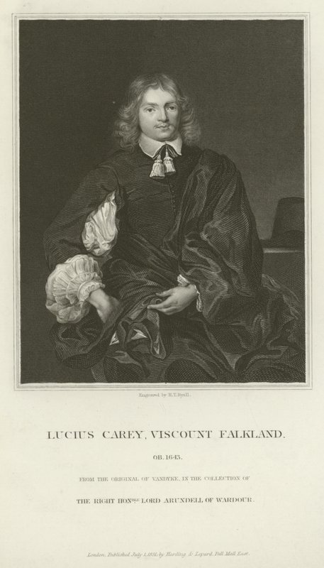 Lucius Cary, Burggraaf Falkland door Henry Thomas Ryall