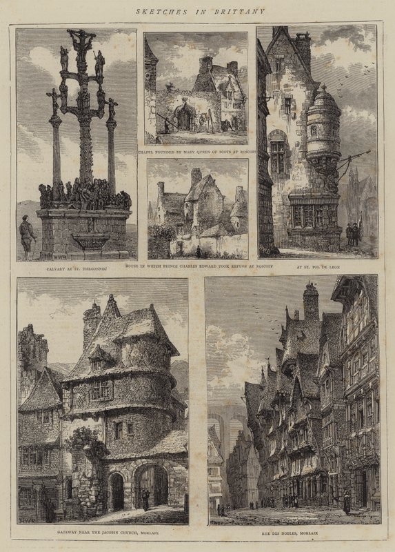 Schetsen in Bretagne door Henry William Brewer