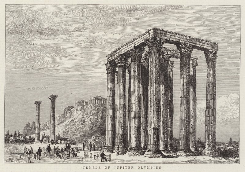 Tempel van Jupiter Olympius door Henry William Brewer