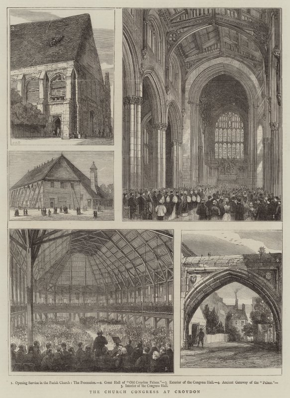 Het Kerkcongres in Croydon door Henry William Brewer