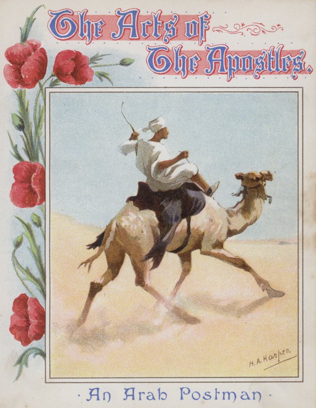 Een Arabische postbode (chromolitho) door Henry Andrew Harper