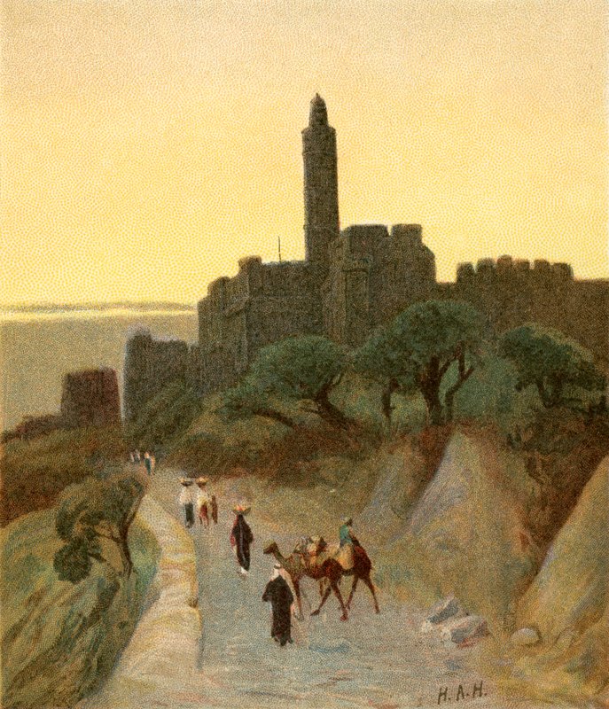 Jeruzalem, Davidstoren door Henry Andrew Harper