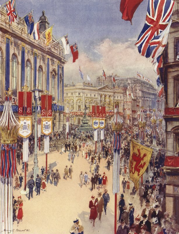 Piccadilly Circus, Londen door Henry Charles Brewer