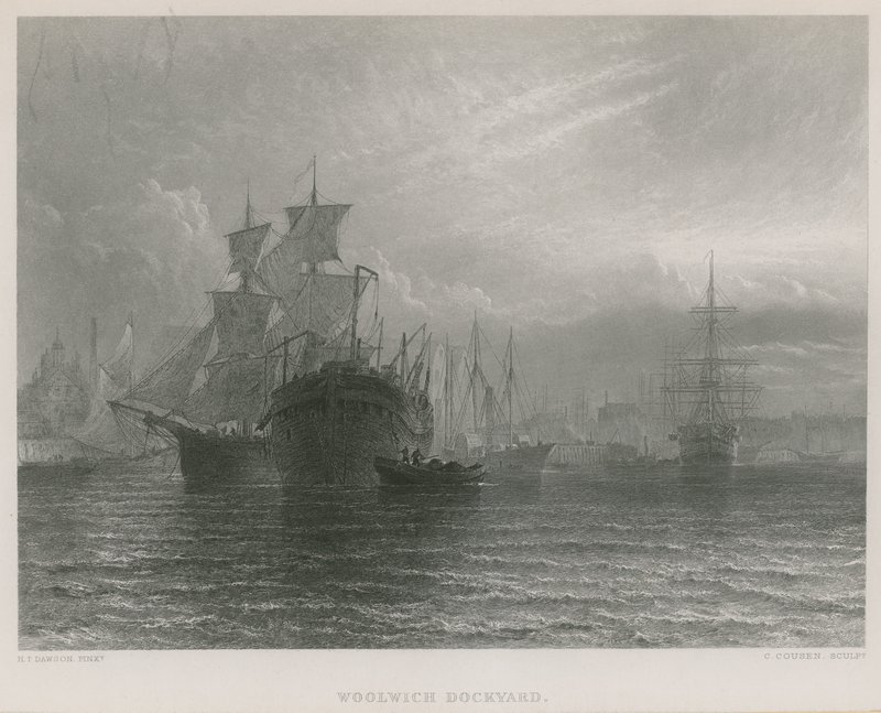 Woolwich scheepswerf door Henry Dawson