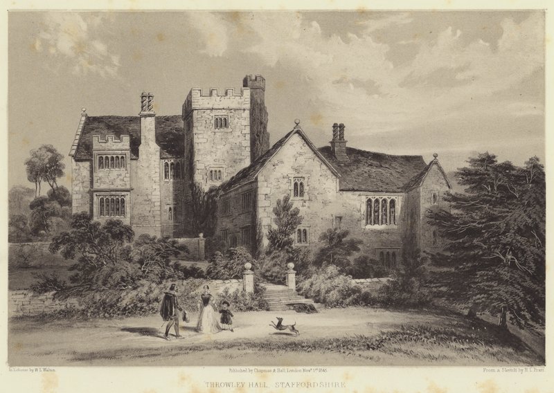 Throwley Hall, Staffordshire door Henry Lark Pratt