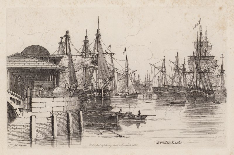 Londense Docks door Henry Moses