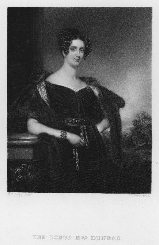 Mevrouw Dundas (gravure) door Henry Perronet (after) Briggs