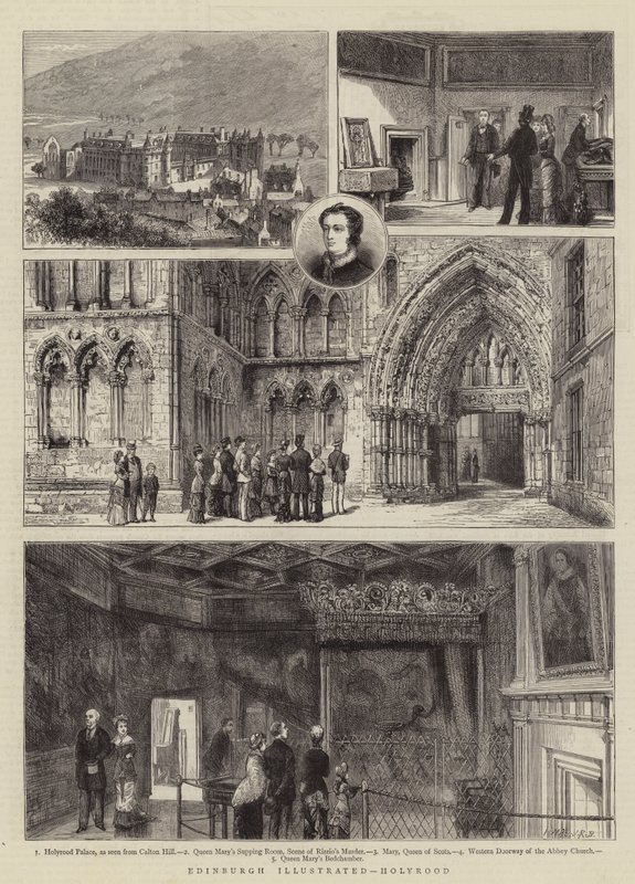 Edinburgh geïllustreerd, Holyrood door Henry William Brewer