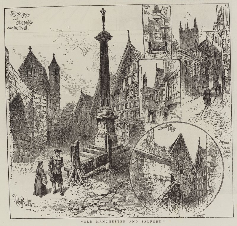 Oud Manchester en Salford door Herbert Railton